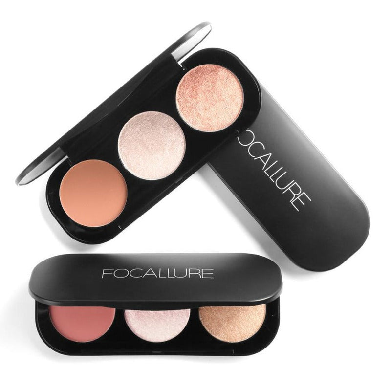 Paleta de Iluminador Focallure - 3 Cores